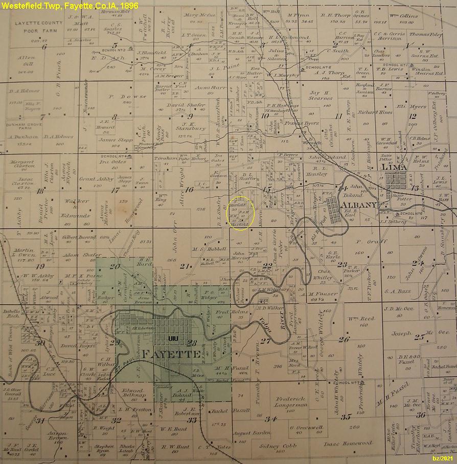 1924 RADIO STATION MAP IA IOWA DUBUQUE EMMET FAYETTE FLOYD FRANKLIN FREMONT big 